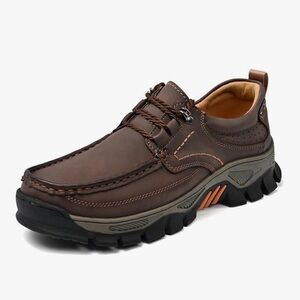 Men's Brown Leather Sport-Casual Slip-On Loafer